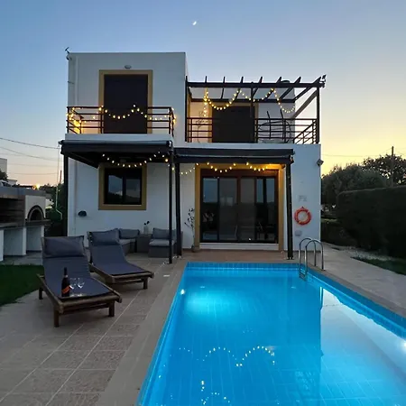 Vila Yellow Butterfly With Private Pool And Sea View Near Lindos -